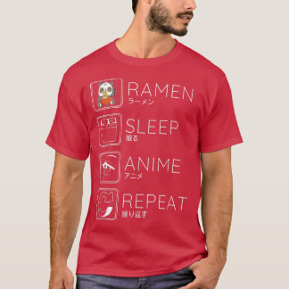 Eat Sleep Ramen Anime Panda Noodles Kawaii Japanes T-Shirt
