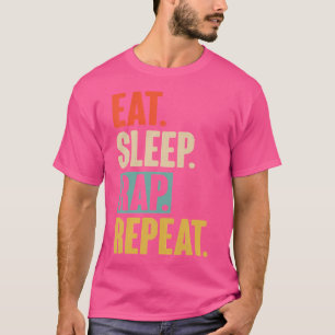 Eat Sleep Rap Repeat - Retro Vintage Rapper T-Shirt