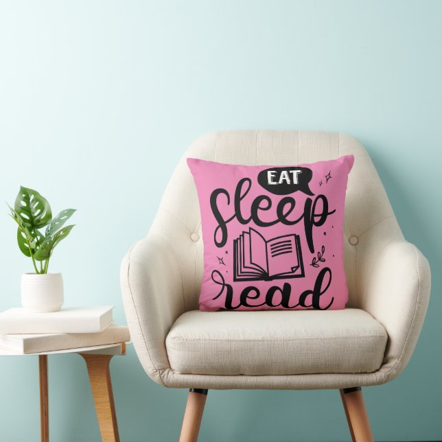 Eat Sleep Read Book Lover Cushion (Chair)