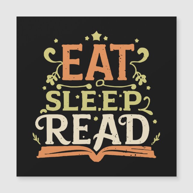 Eat Sleep Read, Funny Reading (Front)