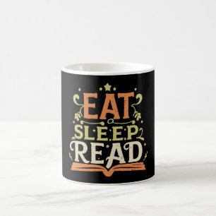Eat Sleep Read, Funny Reading Coffee Mug