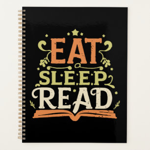 Eat Sleep Read, Funny Reading Planner