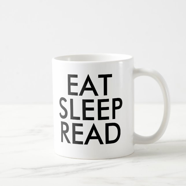 Eat Sleep Read mug | Cute Book Lover Slogan Mug (Right)
