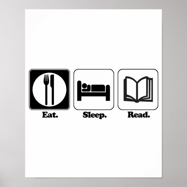 eat sleep read poster (Front)