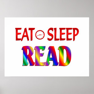 Eat Sleep Read Poster