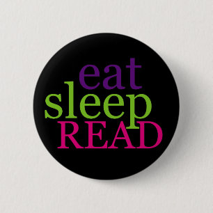Eat, Sleep, READ - Retro 6 Cm Round Badge
