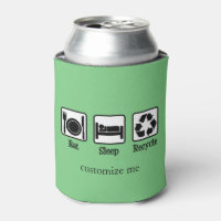 Eat Sleep Recycle Cute Custom Recycling Green
