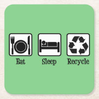 Eat Sleep Recycle Cute Green Recycling Environment