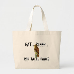 Eat Sleep RED-TAILED HAWKS Large Tote Bag