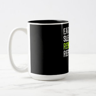 Eat Sleep Rehearsal Repeat Actress  Actor Gift Two-Tone Coffee Mug