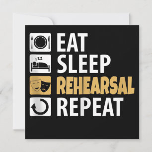 Eat Sleep Rehearsal Repeat Holiday Card