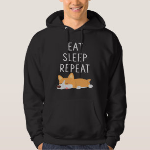 Eat Sleep Repeat Corgi Corgi Love Funny Corgi Corg Hoodie