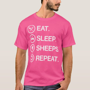 Eat Sleep Repeat Funny Sheep Lover Whisperer T-Shirt