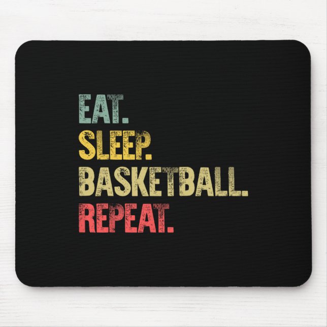 Eat Sleep Repeat Shirt Eat Sleep Sketll Repeat  Mouse Mat (Front)
