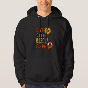 Eat Sleep Rescue Swimming Repeat Rescue Swimming H Hoodie