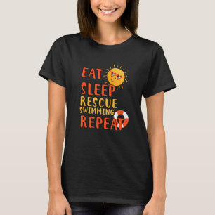 Eat Sleep Rescue Swimming Repeat Rescue Swimming H T-Shirt