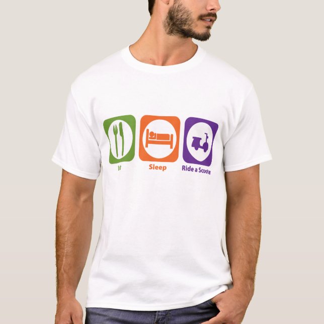 Eat Sleep Ride a Scooter T-Shirt (Front)