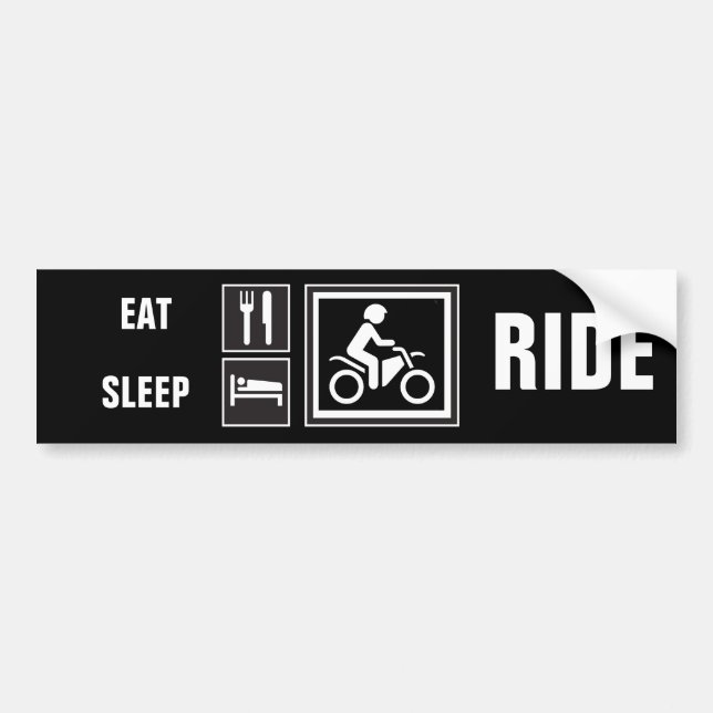 Eat. Sleep. RIDE! Bumper Sticker (Front)