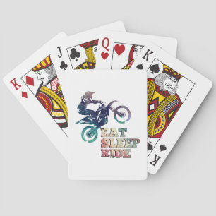 Eat Sleep Ride Dirt Bike Playing Cards