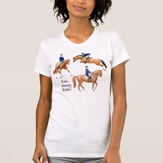 Eat Sleep Ride Equestrian T-Shirt (Front)