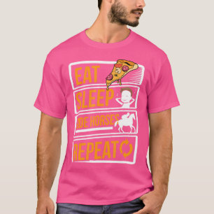 Eat Sleep Ride Horses Repeat Funny Horseback Ridin T-Shirt
