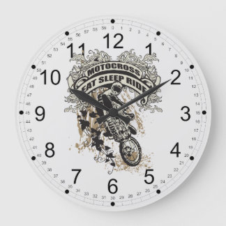 Eat, Sleep, Ride Motocross Large Clock
