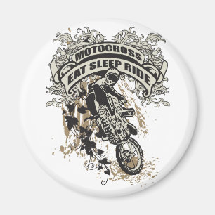 Eat, Sleep, Ride Motocross Magnet
