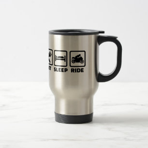 Eat sleep ride motorcycle travel mug