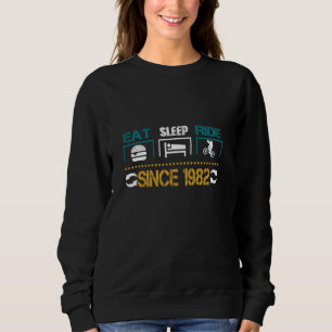 Eat Sleep Ride Repeat Since 1982, Mountain Bike, M Sweatshirt