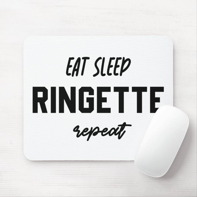 Eat Sleep Ringette Repeat Ringette Player Gifts Mouse Mat (With Mouse)