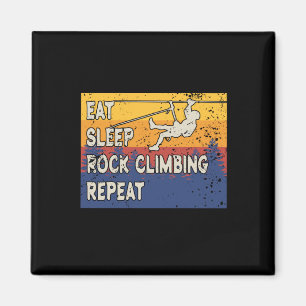 Eat Sleep Rock Climbing Repeat Magnet