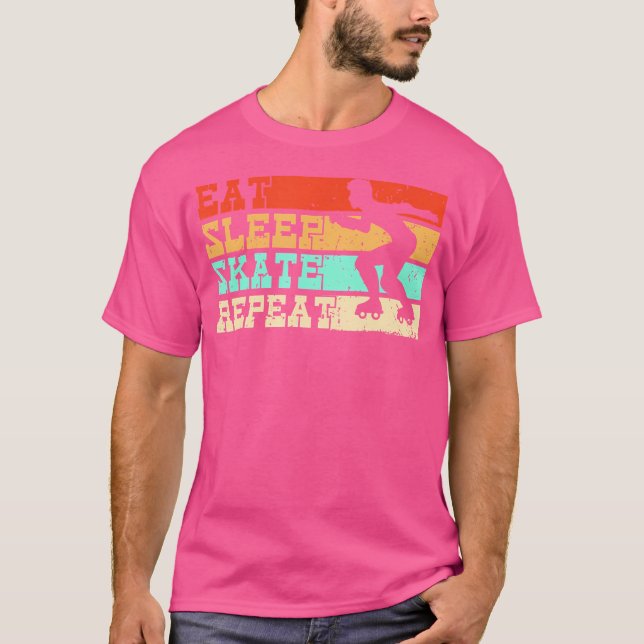 Eat Sleep Roller Skating Repeat Roller Skating T-Shirt (Front)