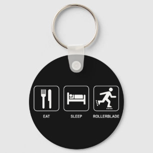 Eat Sleep Rollerblade Keychain