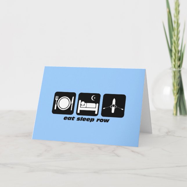 eat sleep row card (Front)