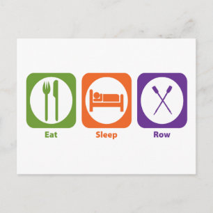 Eat Sleep Row Postcard