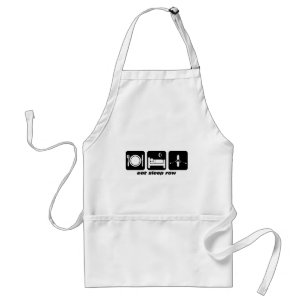 eat sleep row standard apron