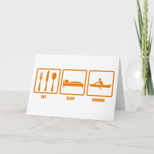 Eat Sleep Rowing Card (Front)