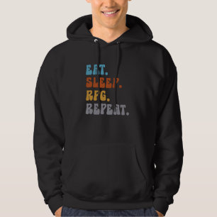 Eat Sleep RPG Repeat Roleplayer Game Lover Hoodie