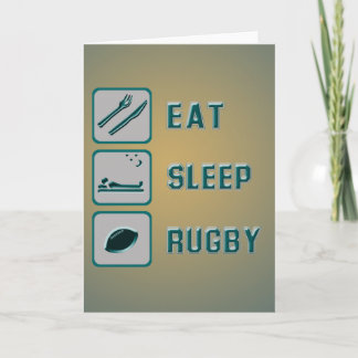Eat Sleep Rugby Card
