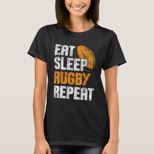 Eat Sleep Rugby Repeat - Rugby Player Coach Sports T-Shirt