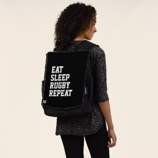 Eat Sleep Rugby Repeat rugby sport humour Backpack