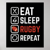 Eat Sleep Rugby Repeat Sport Gift