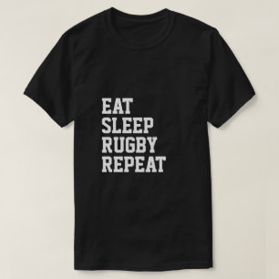 Eat Sleep Rugby Repeat Sport Themed T-Shirt