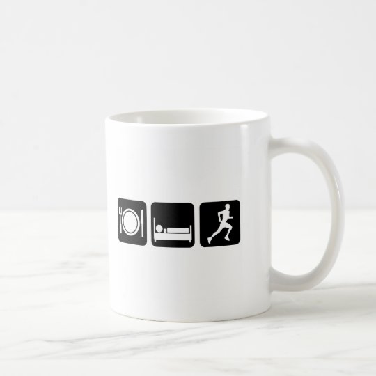 eat sleep run coffee mug