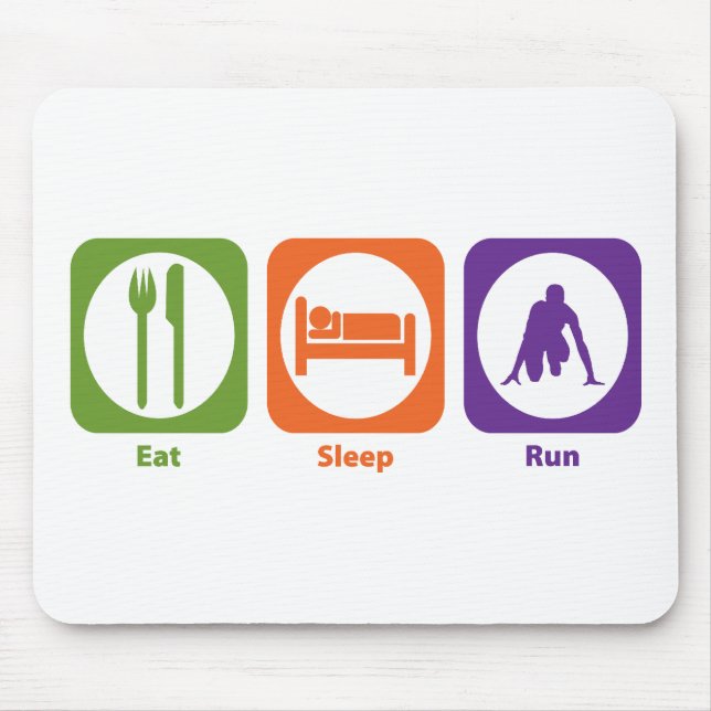 Eat Sleep Run Mouse Mat (Front)