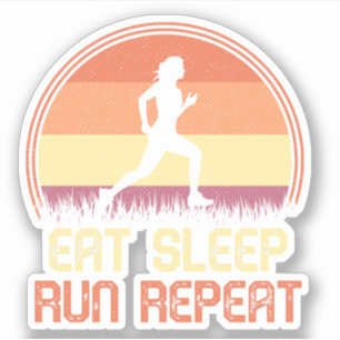 Eat Sleep Run Repeat Retro Athlete Marathon