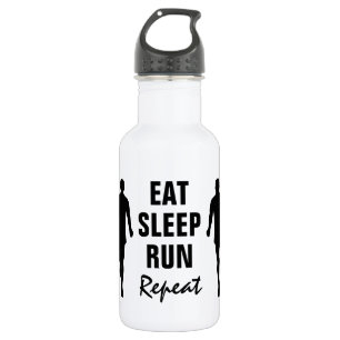 Eat Sleep Run Repeat stainless steel water bottle