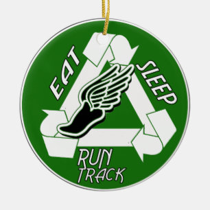 Eat Sleep Run Track ORNAMENT
