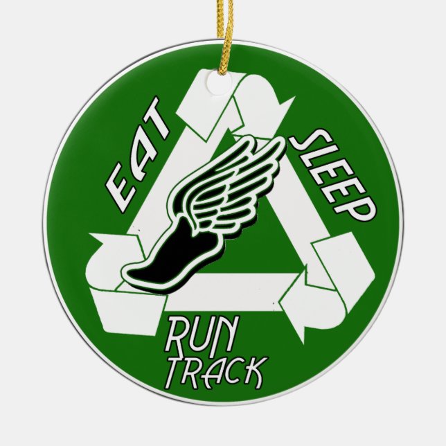 Eat Sleep Run Track ORNAMENT (Front)