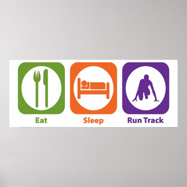 Eat Sleep Run Track Poster (Front)